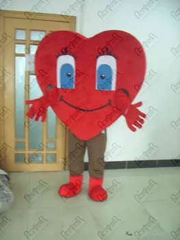 

smile heart mascot costumes red heart walking actor new cartoon love mascot costumes
