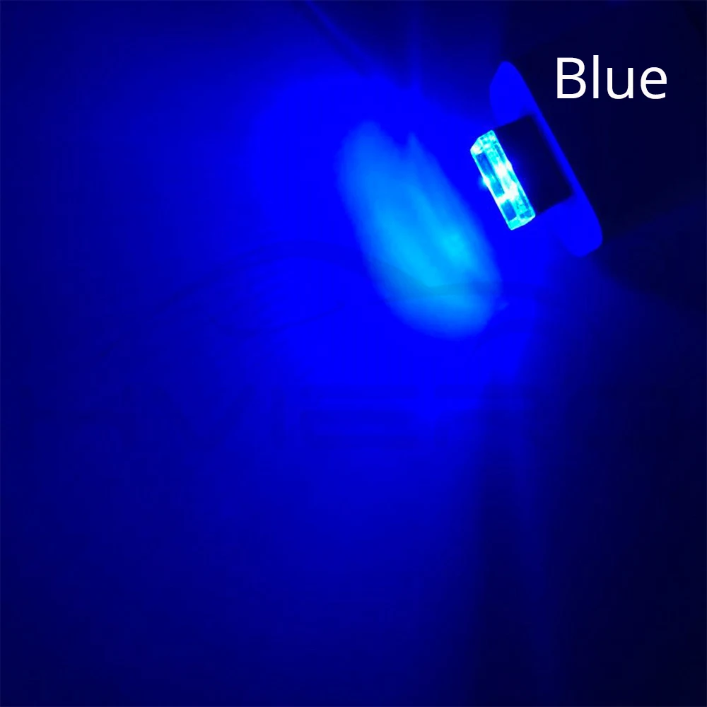 Hviero Car USB LED Atmosphere Lights Decorative Lamp Auto Emergency Lighting Universal PC Portable Plug and Play Red Blue White Pink