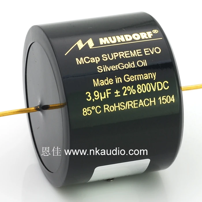 2pcs/LOT Original Germany MUNDORF MCap SUPREME EVO SilverGold.Oil series Gold  silver oil immersion PP Capacitors free shipping 24k supreme gold emerald