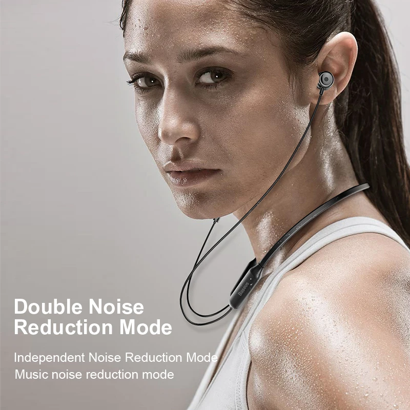 Baseus S15, активные шумоподавляющие bluetooth-наушники, гарнитура ANC, спортивные шейные Беспроводные наушники с микрофоном для iPhone, samsung