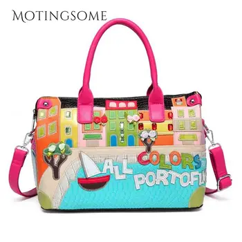 

Fashion Cartoon Bag Embroidery Women Tote Handbag National Style School Bag Ladies Shopper Shoulder Bag 2020 Women's Bag Trend