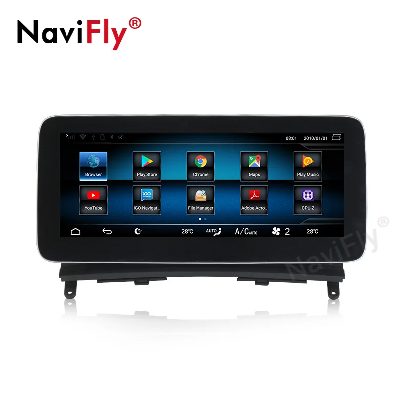 MSM8953 Android10 car GPS radio For Mercedes Benz C Class W204 2008-2010  12.5