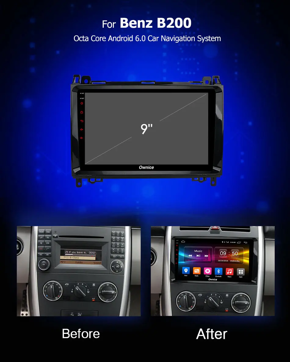 Ownice Android 9,0 автомобильный DVD для Mercedes Benz B200 k3 k5 k6 gps радио аудио Vedio DAB стерео плеер Восьмиядерный DSP SPDIF 4G LTE