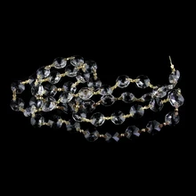 300 м/лот, 14 мм, пряжка в виде бабочки, восьмиугольная бусина, Блестящая декоративная Хрустальная гирлянда для прополки, украшение для комнаты/Рождественское дерево