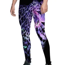 Леопард дикая природа Звездная тьма брюки мужские счастливые леггинсы скрытый карман Высокая талия износостойкость компрессионная Спортивная одежда плюс Siz