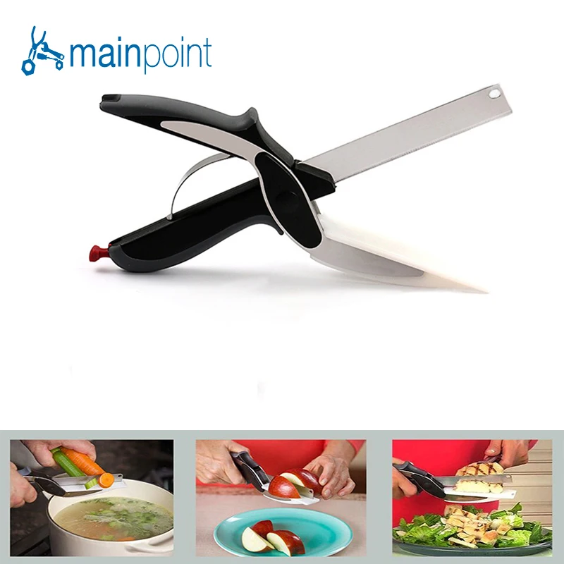 2 in 1 Utility Scissors Knife&Board Smart Chef Stainless Steel Ourdoor Meat Potato Cheese Vegetable Kitchen|Scissors| - AliExpress