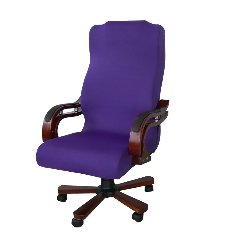 Чехол для офисного стула размера плюс, чехол для компьютерного стула, чехол для кресла, чехол для офисного вращающегося стула - Цвет: Purple