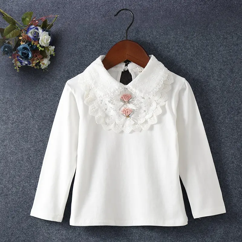 Girls Blouses Children Tops Autumn Girl Blouse Kids Spring Clothes Girls Shirt Long Sleeve 90~160 party ceremony princess
