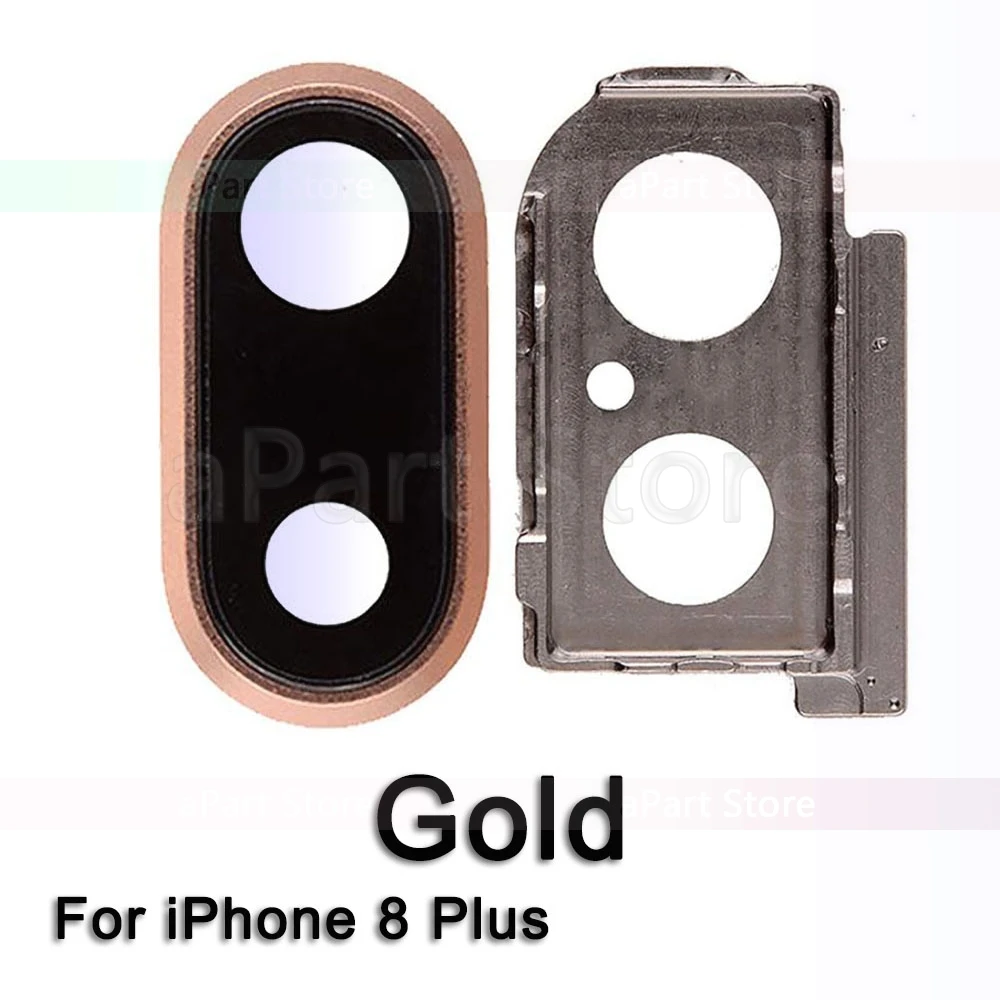 Для iPhone 7 8 Plus сапфировое стекло задняя камера стеклянная крышка объектива оригинальная Запасная часть - Цвет: i8 Plus Gold
