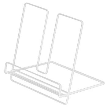 

Simple Wrought Iron Desktop Storage Rack Shelf File Magazine Storage Box Office Rack Jewelry White