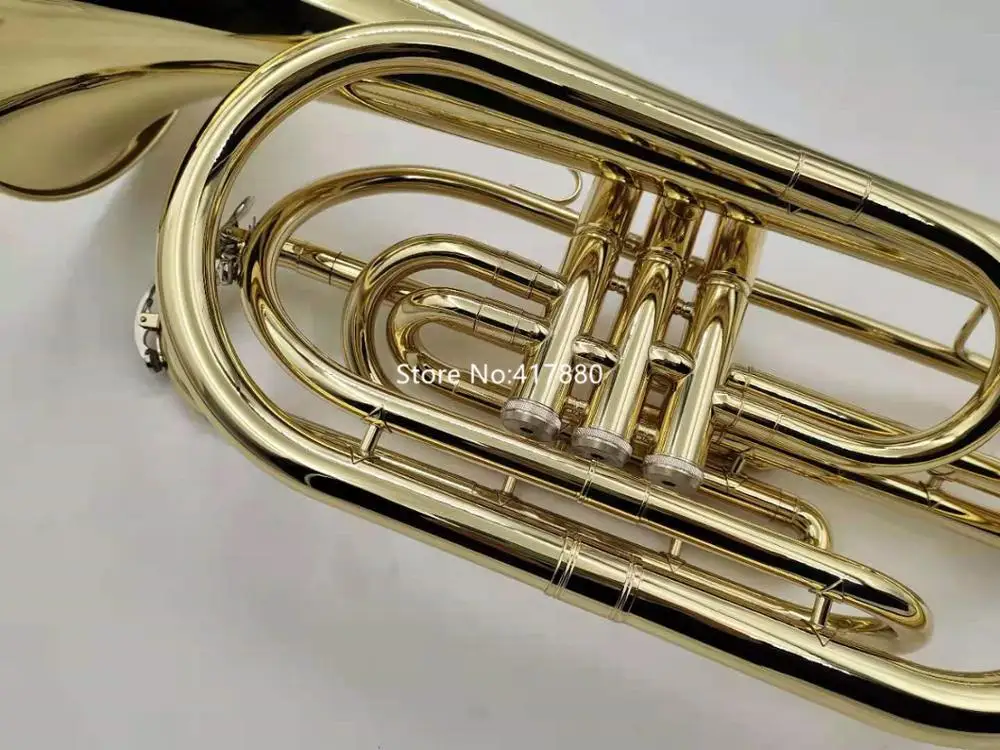 MARGEWATE Bb Marching Trombone Brass Nickel Plated Professional Musical Instrument With Case
