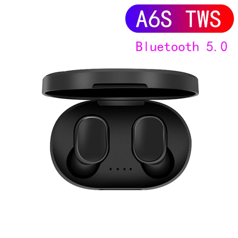 A6S Wireless Bluetooth Earphone For Android Earbuds 5 0 TWS Headsets Noise Cancelling Mic For iPhone Huawei Samsung Xiaomi Redmi