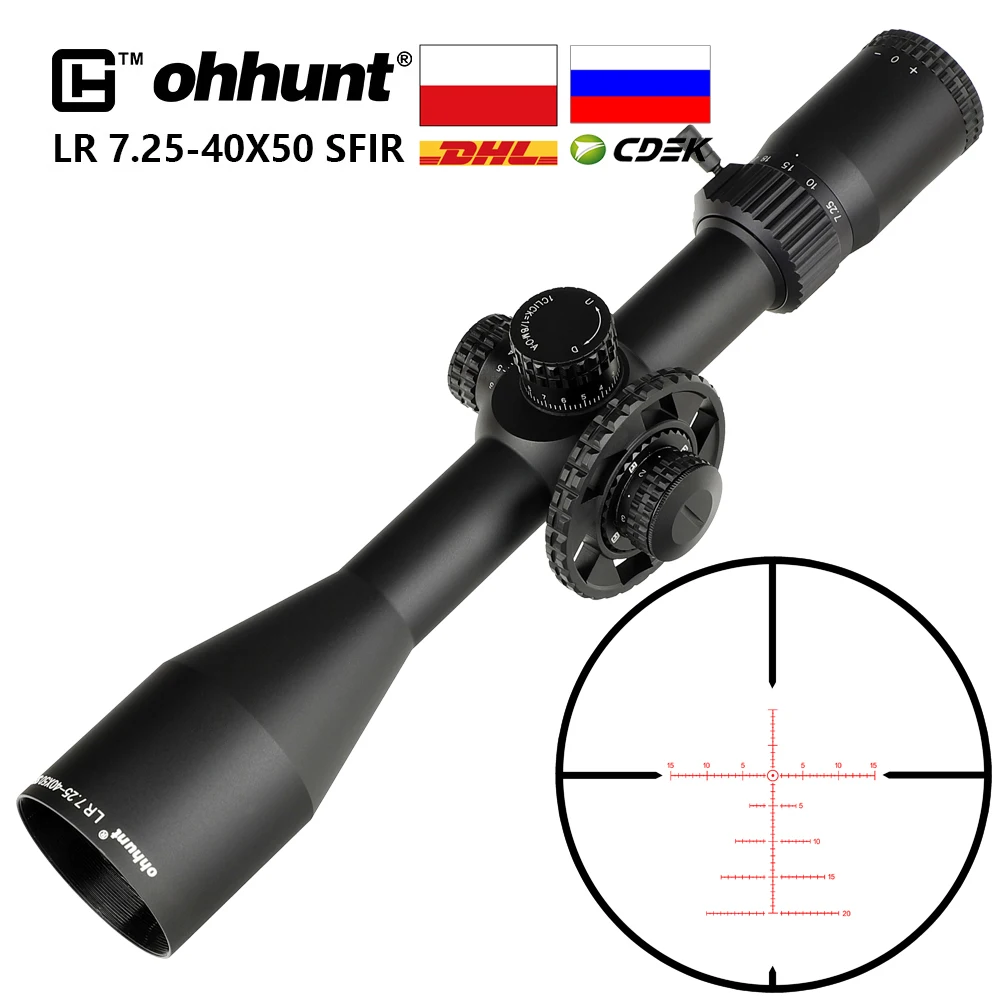 Оптический прицел ohhunt LR 7 25-40X50 SFIR для отправки из Польши и России | Спорт