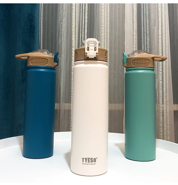 530/750 Thermos Mug With Straw Stainless Steel Thermal Insulation Straight Cup Thermal Water Bottle Tumbler Thermocup 1pcS