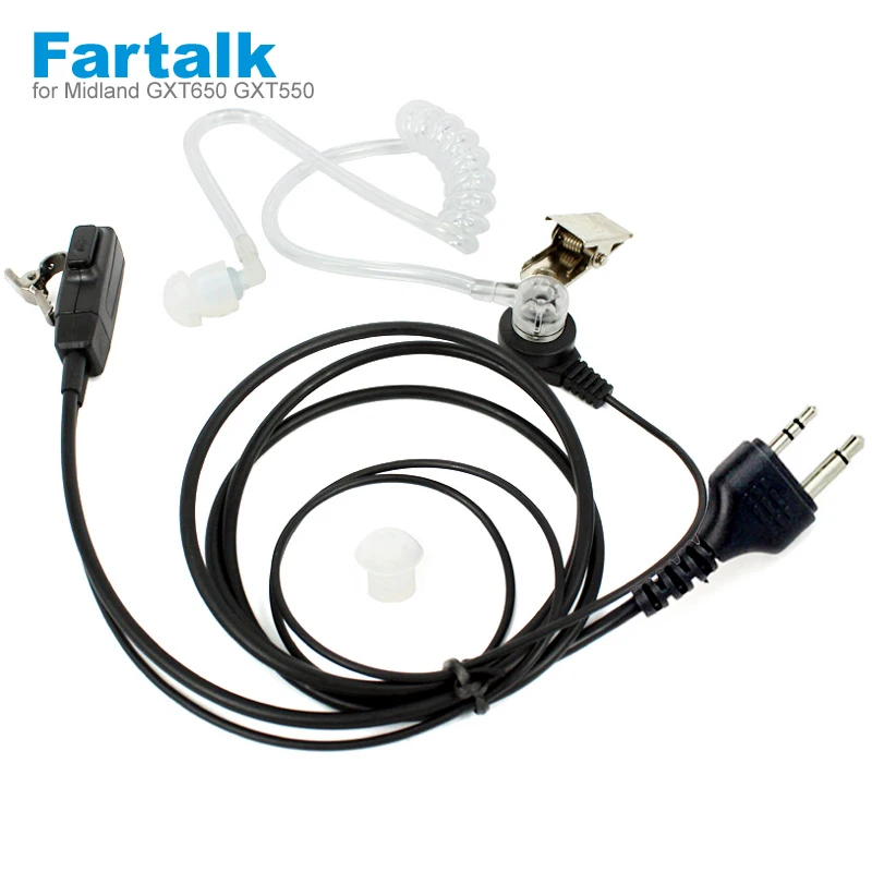 Air Sound Tube Auricolare Microfono Per Radio Midland Alan Gxt650 Gxt550 G5 G7 G9 Gxt1000 Gxt1050 Maxon Auricolare Walkie Talkie