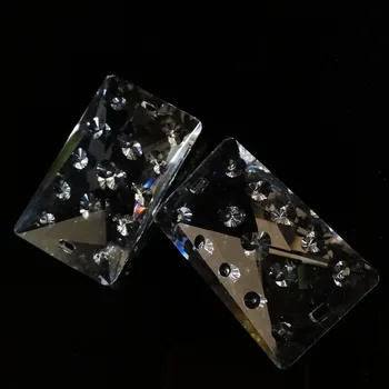 

Clear 2 Holes Chandelier Hanging Drops New Style 30x50mm 10pieces Glass Crystals For Chandeliers Pendant Parts