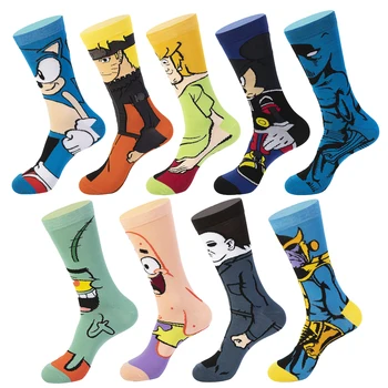 

Anime Cartoon Men Socks Cotton Crew Socks Women Cosplay Cute Personality Breathable Animal Novelty Funny Man Casual Calcetines