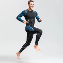 Новое зимнее мужское термобелье> длинное нижнее белье костюм флисовые кальсоны компрессионная одежда Теплый мужской спортивный костюм базовый слой