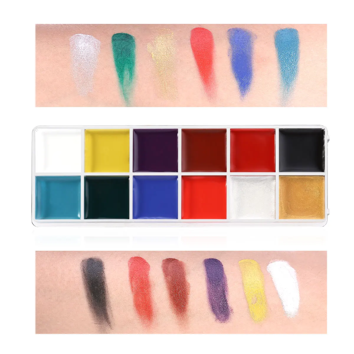 12 ярких цветов масляная живопись для лица и тела искусство макияж Хэллоуин