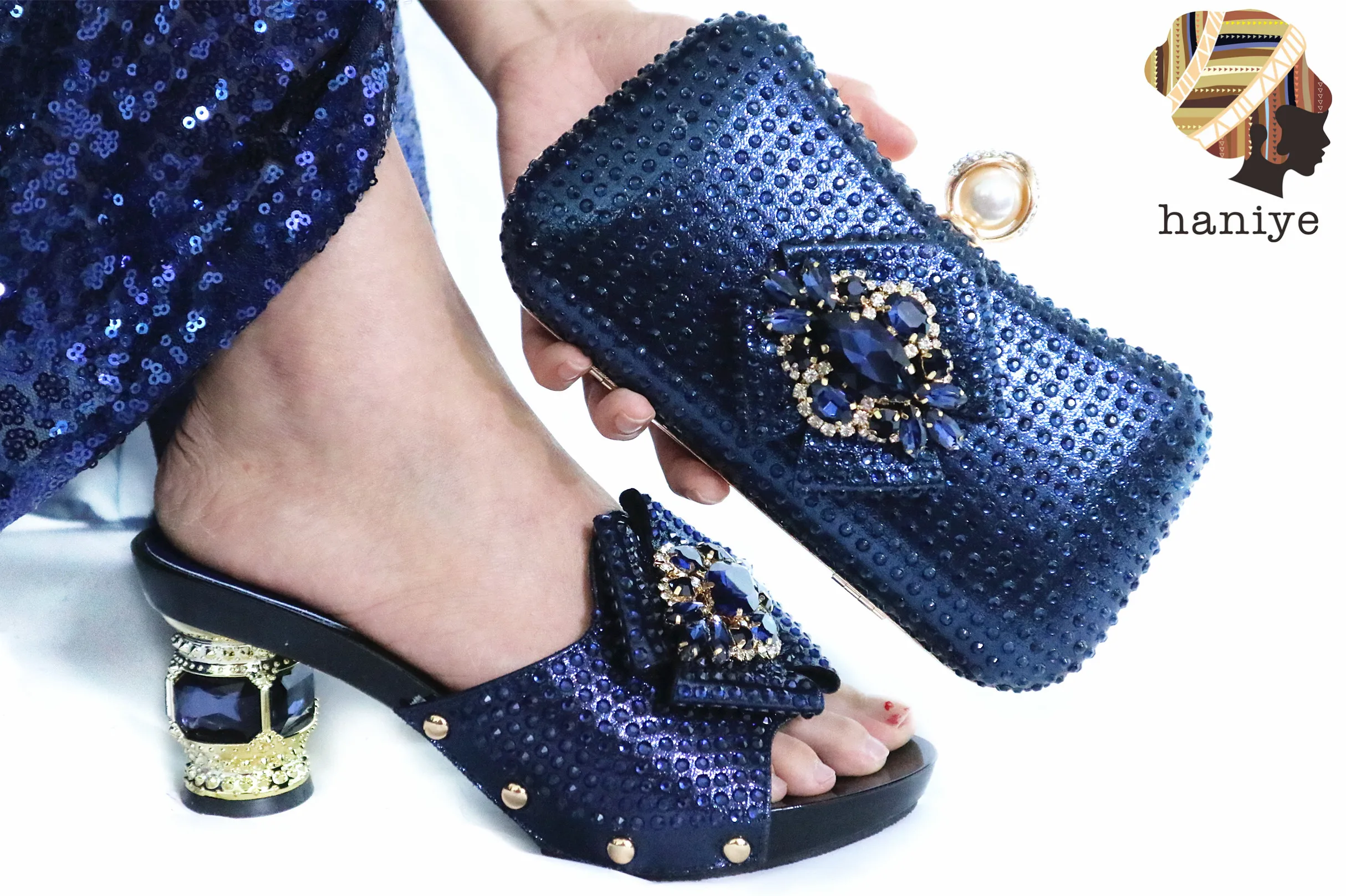 

2019 African Style shoes and bag matching set women designs italian shoes with matching bag Hot high heels and clutches bag