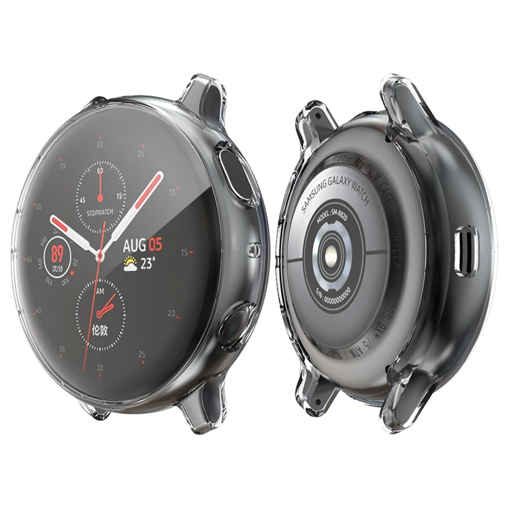 Полный защитный чехол для часов для samsung Galaxy Watch Active 2 Чехол 40 мм 44 мм тонкий, из ТПУ, мягкий чехол для защиты экрана для Active2