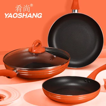 

Frying pan fried egg steak non stick pan household electric stove gas cooker glass lid skillet grill pot crepe jam pan