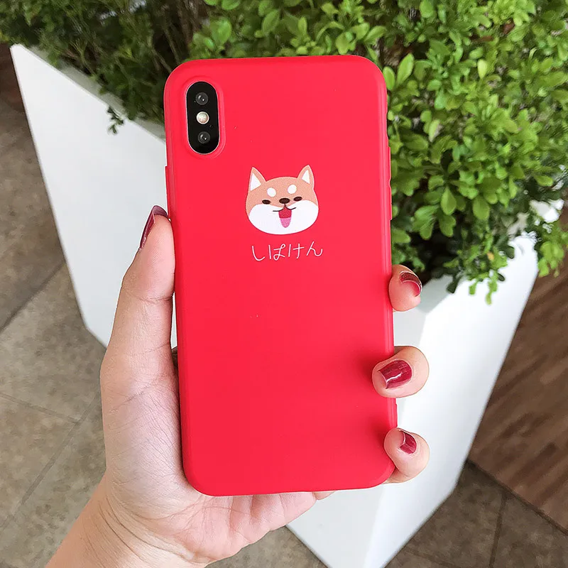 

Japanese Kawaii Shiba Inu cute dog animal phone case For coque iPhone 7 7 plus 8 6s 6 plus case silicon for iPhone cover X XS XR