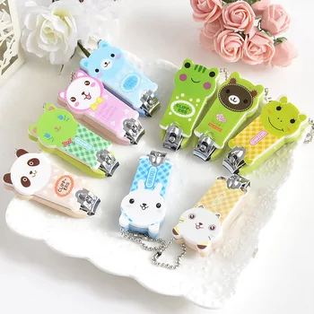 

Baby Nail Care Tools Cute Cartoon Animal Print Nail Clipper Kids Finger Trimmer Scissors Nail Cutter With Keychain Fashion