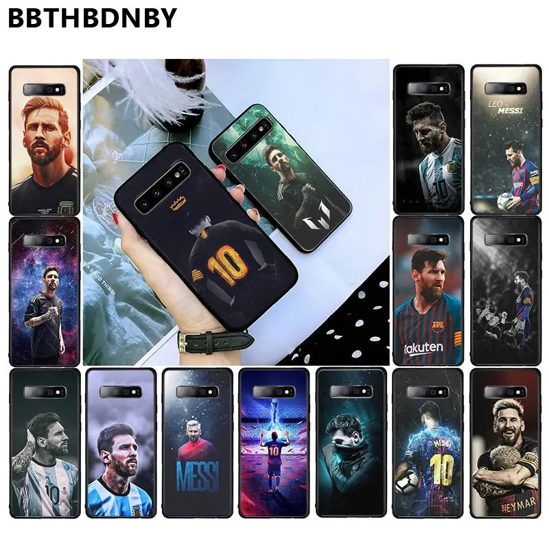 

For Galaxy S10 Messi Pattern TPU Soft Phone Etui for Samsung S9 plus S6 edge plus S7 edge S8 plus S10 plus