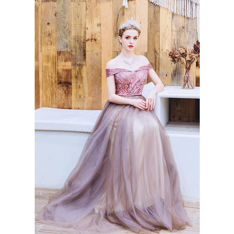 SSYfashion, вырез лодочкой, с плеча, на шнуровке, сзади, вечернее платье Русалка, кофейное вечернее платье, вечерние банкетное платье, Robe De Soiree