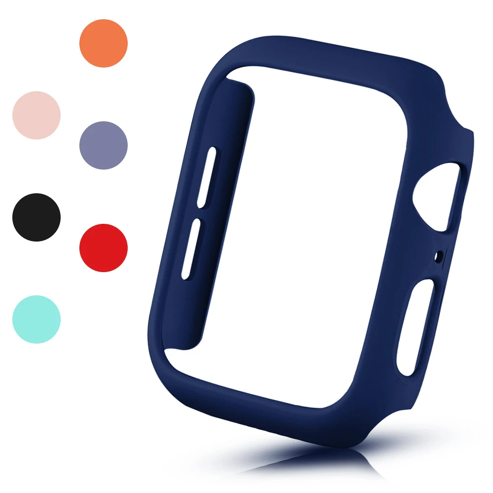 De moda mate funda protectora para Apple Watch SE cubierta Serie 6 5 4 3 parachoques de la PC 40mm 44mm 38mm 42mm, carcasa dura para iWatch marco