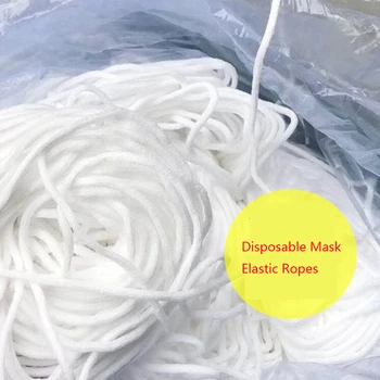 

Disposable Mask Elastic Ropes 2.5mm 3mm 4mm 5mm Ear Strap Cotton flat circle Cord Elastic Bands Anti virus Masks 2Kg Lot