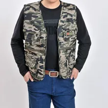 Стиль мужской Камуфляжный жилет среднего возраста мужской повседневный Жилет Мульти-карман фотографии репортёра безопасности персонала жилет