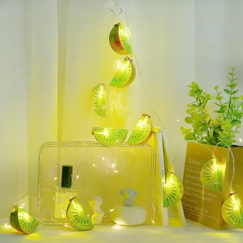 

10 Led Simulation Kiwi Kiwi Modeling Lamp Room Decorated with Copper Wire Lamp String Curtain Lights Room Decoration Lights