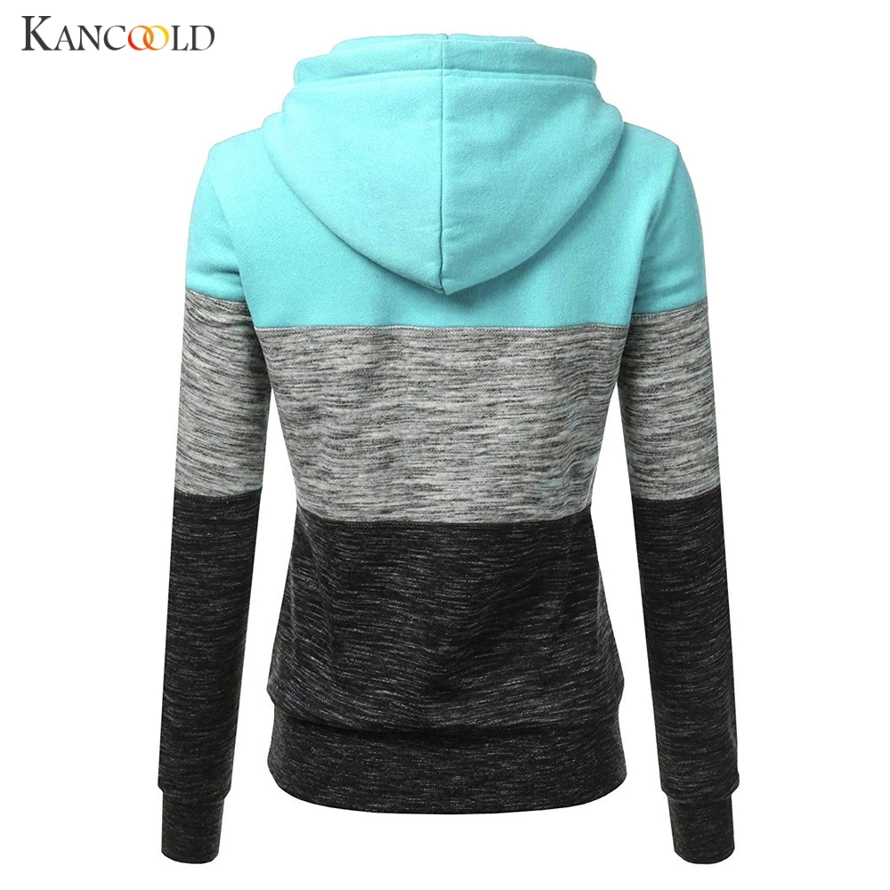 KANCOOLD свитшоты размера плюс 5XL лоскутный пуловер Топ Женская повседневная спортивная одежда с капюшоном осень зима женская блузка Sudaderas