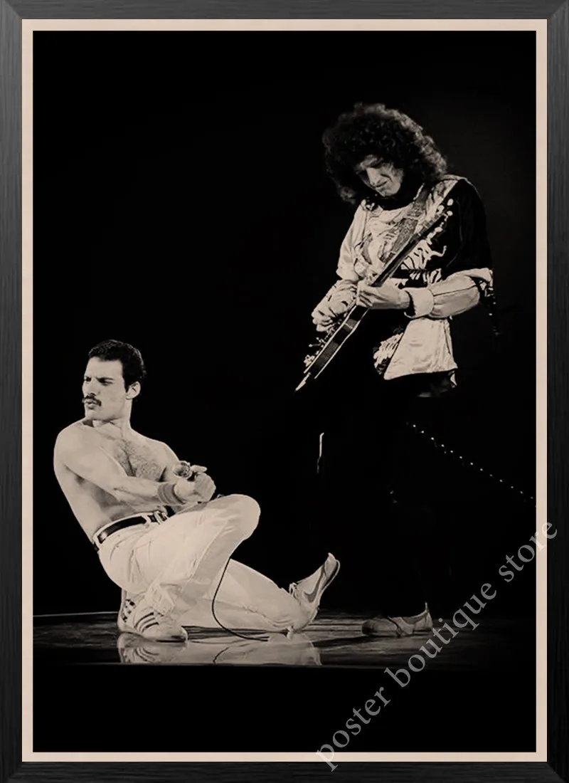 Queen Band музыкальный плакат на крафт-бумаге Фредди Меркьюри, Brian мая винтажная Высококачественная декоративная роспись стены стикер - Цвет: 7