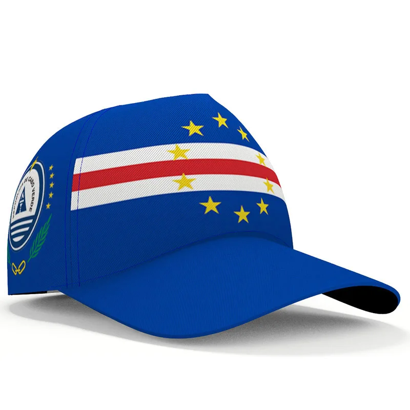

Cape Verde Baseball Caps Free 3d Custom Made Name Number Team Logo Cv Hats Portuguese Country Travel Nation Island Flag Headgear