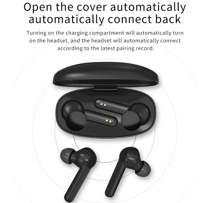 TWS с сенсорным управлением, Bluetooth, беспроводные наушники 5,0, с HD микрофоном, для игр, музыки, спорта, HIFI, стерео звук