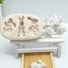 Luyou 1pcs Rabbit Silicone Cake Resin Molds 3D Cake Decorating Tools Pastry Kitchen Baking Accessories FM1616 ► Photo 2/5