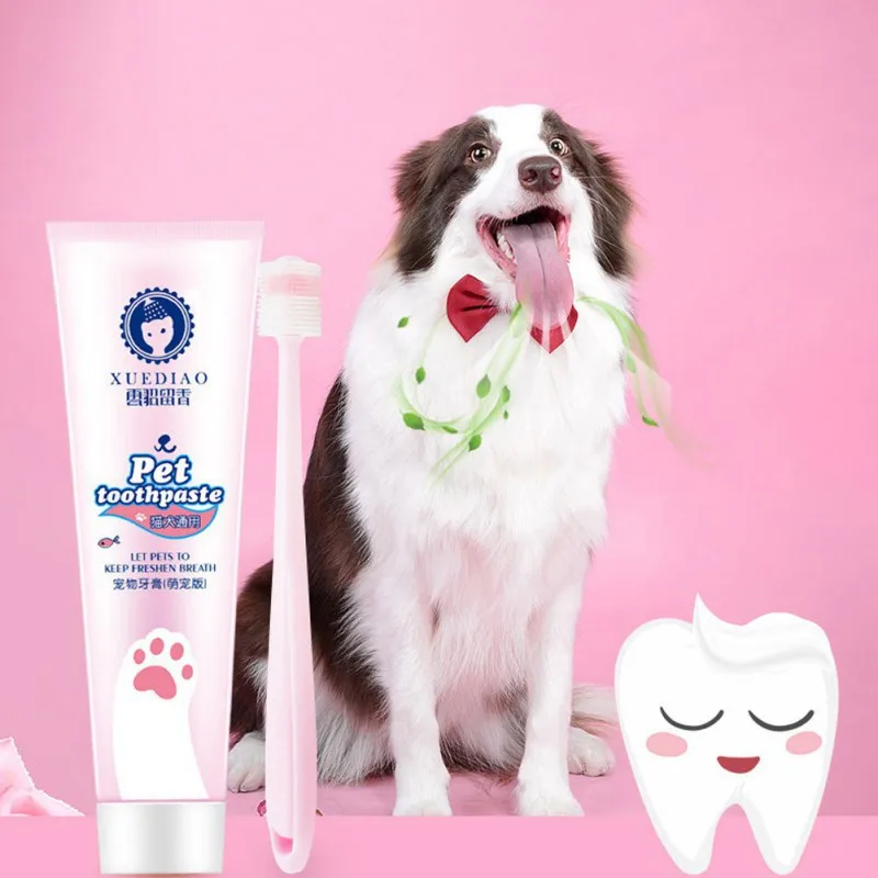 

Pet Toothbrush Toothpaste Set Universal Dog Cat Toothbrush Toothpaste Finger Tooth Back Up Brush Oral Cleaning Care