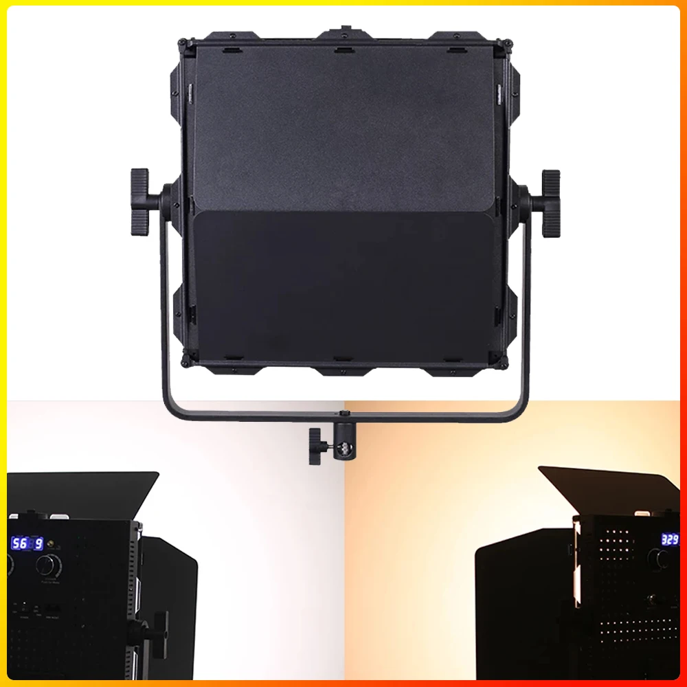 

100W 1000LM Bi-Color LED Studio Light Panel with Barndoors CRI 95+ 400 Pcs LED lamp for Video Studio Photography Yutube
