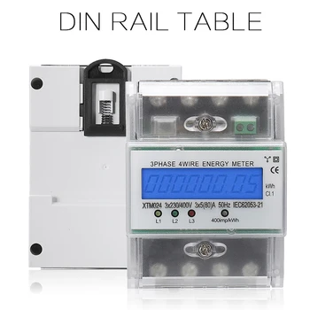 

1Pc XTM024 5-80A Digital 3-phase 4-wire Undercurrent Meter LCD DIN Rail Meter Digital LCD Energy Monitor Electrical Instruments