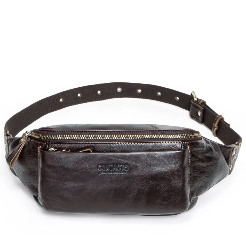 

Fast shipping Real leather phone Bag for Men Leather Shoulder Bag Brand waist bag
