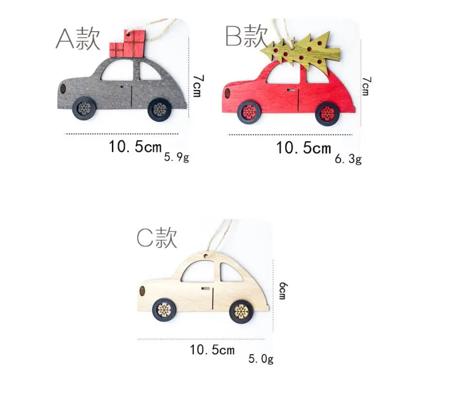 1/3 шт./компл. новогодняя елка подвесные украшения автомобиля дерево в форме оленя деревянные поделки ручной работы для рождества год вечерние украшения