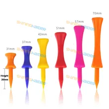 Цветные пластиковые мячи для гольфа для ногтей, Пластиковые Мячи для ногтей, тройники для гольфа, концевые мячи для ногтей со вставкой 20 мм