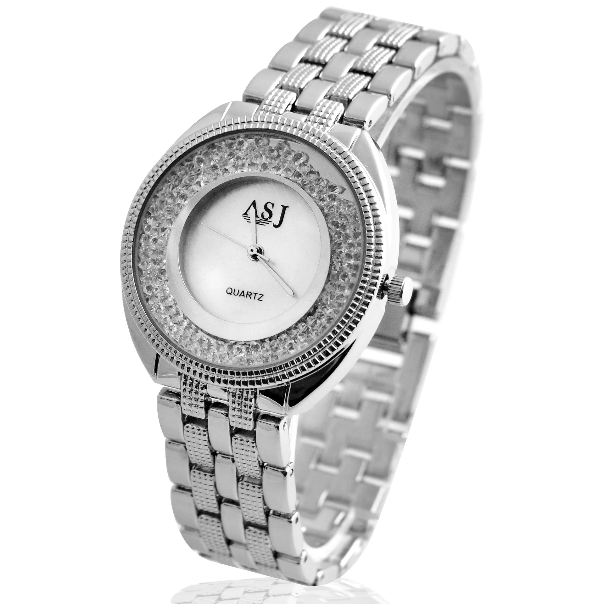 

AliExpress Hot Selling ASJ New Style WOMEN'S Watch Multi-Drill Hallow Fashion Quartz Steel Watch