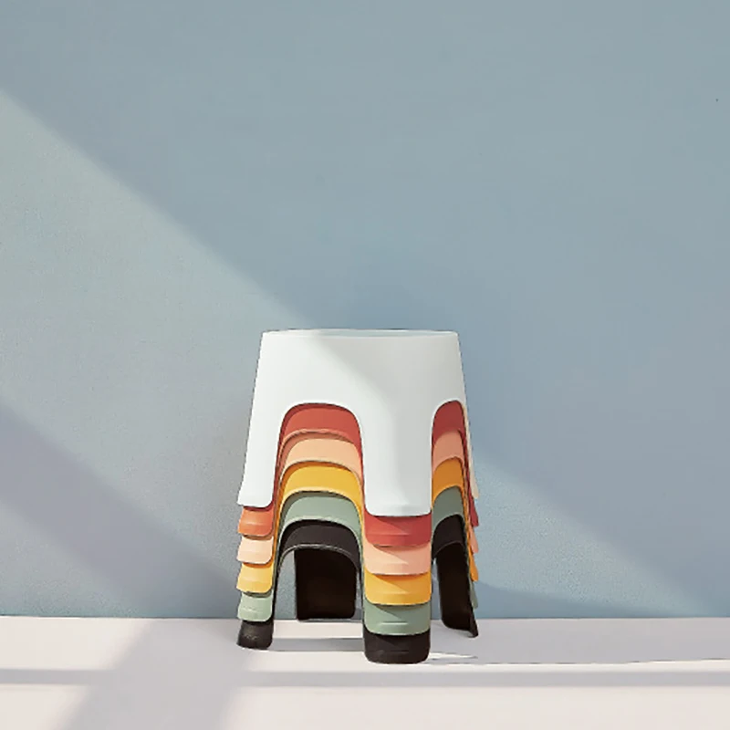 

Hot Sale Small Bench Anti-Skid Coffee Table Plastic Simple Stool Adult Thickening Children'S Stool For Shoes Short Stool
