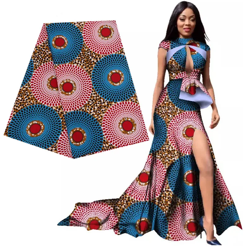 

Ankara African polyester prints batik patchwork fabric real dutch wax high quality Africa sewing material 6yards for party dress