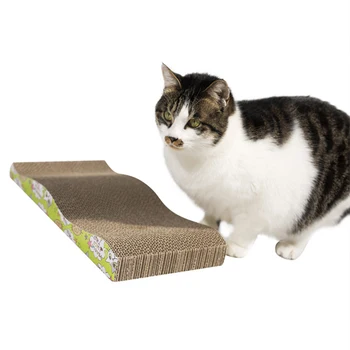 

Cat Scratch Board Bed Mat with Catnip Toy Claw Care Cat Toy Big-size Durable Pet Scratcher Pad