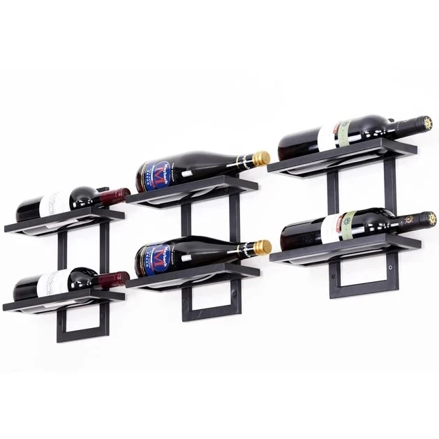2-3 Bottles Iron Wine Rack Wall Hanging Wine Storage Creative Bottle Rack Holder Simple Holder Support Botellero